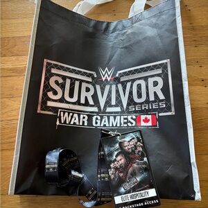 WWE 2024 Survivor Series War Games Black Tote Bag
